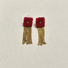 Load image into Gallery viewer, KAPIM by MM Dangle Drop Earrings- Red
