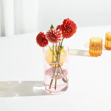 Load image into Gallery viewer, FAZEEK Balance Vase-Pink and Amber-Glass Vase-Fazeek-Architectural Vase, Birthday Gift, Fazeek Glass, Gifts, Gifts for Her, Gifts for the Host, Glass Vase, Holiday Gifts, Home Decor, Hostess Gifts, Modern Vase-DUXSTYLE
