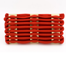 Load image into Gallery viewer, Orna Design Wavy Clutch- Red and gold- DUXSTYLE
