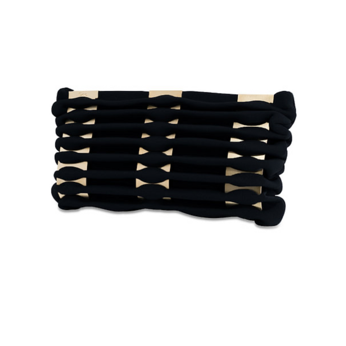 Orna Design Wavy Clutch- Black and gold- DUXSTYLE