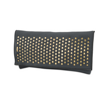 Load image into Gallery viewer, Orna Designs- Mountain Clutch- Dark Grey and Gold- DUXSTYLE
