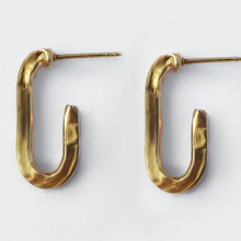 Load image into Gallery viewer, Reggie Studio- Oval Hoop Earrings
