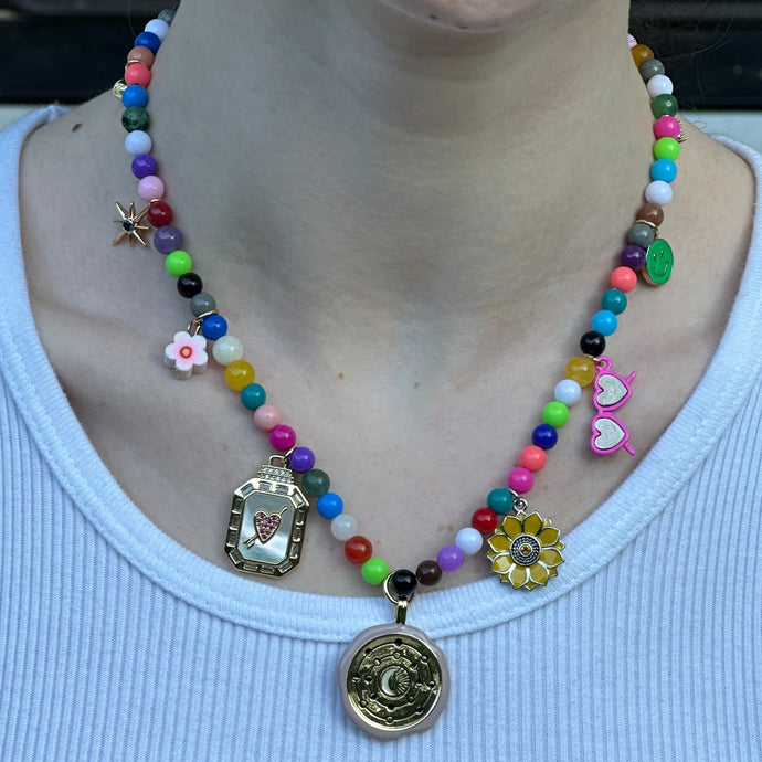 DUXSTYLE Charm Necklace #7-Charm Necklace-DUXSTYLE-Beaded Necklace, Charm Necklaces, Fashion Jewelry, Jewelry Gifts, Layering Necklace, Necklaces, Young Chic Jewelry-DUXSTYLE
