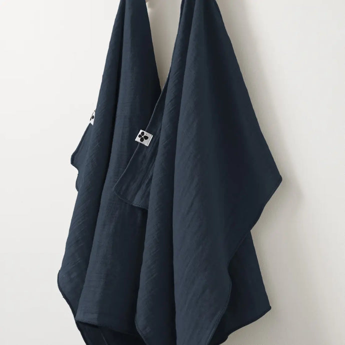 L'EFFET PAPILLON Hand Towels-Navy - DUXSTYLE