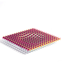 Load image into Gallery viewer, FUNDAMENTAL.BERLIN Small Magenta and Brass Gravity Tray - DUXSTYLE
