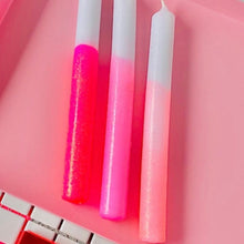 Load image into Gallery viewer, PINK STORIES Dip Dye Glitter Candles - DUXSTYLE
